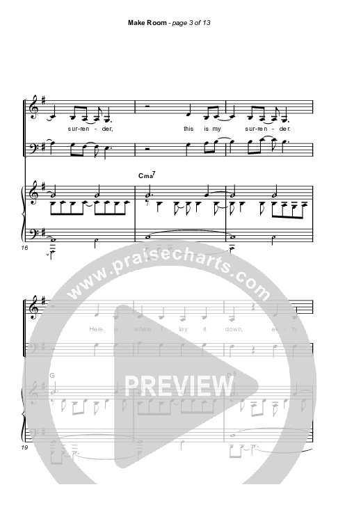 Make Room (Worship Choir SAB) Octavo (SAB & Pno) (Community Music / Arr. Luke Gambill)