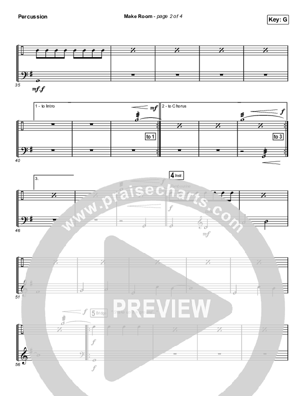 Make Room (Worship Choir SAB) Percussion (Community Music / Arr. Luke Gambill)