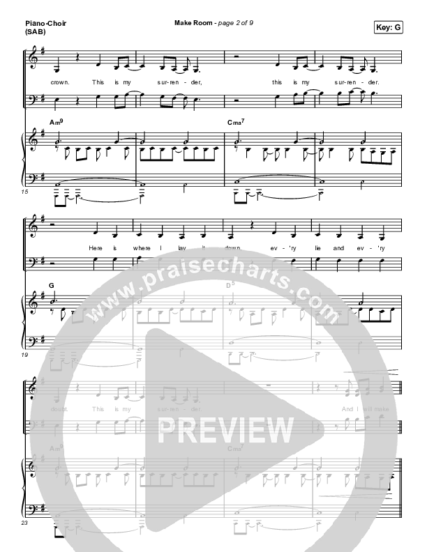 Make Room (Worship Choir SAB) Piano/Choir (SAB) (Community Music / Arr. Luke Gambill)