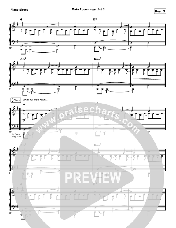 Make Room (Worship Choir SAB) Piano Sheet (Community Music / Arr. Luke Gambill)
