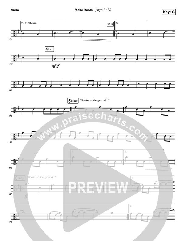 Make Room (Worship Choir SAB) Viola (Community Music / Arr. Luke Gambill)