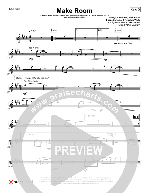 Make Room (Choral Anthem SATB) Sax Pack (Community Music / Arr. Luke Gambill)