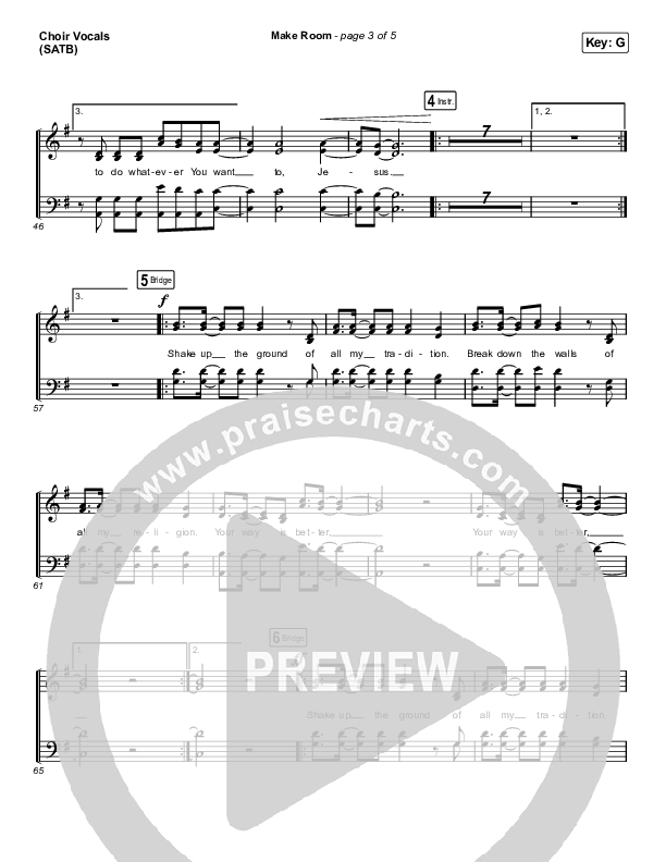Make Room (Choral Anthem SATB) Choir Sheet (SATB) (Community Music / Arr. Luke Gambill)