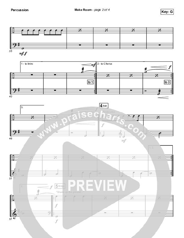 Make Room (Choral Anthem SATB) Percussion (Community Music / Arr. Luke Gambill)