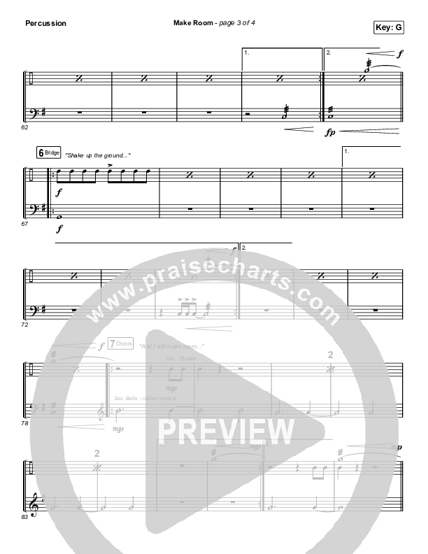 Make Room (Choral Anthem SATB) Percussion (Community Music / Arr. Luke Gambill)