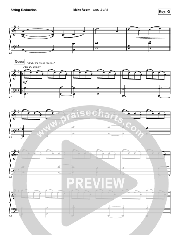Make Room (Choral Anthem SATB) String Reduction (Community Music / Arr. Luke Gambill)