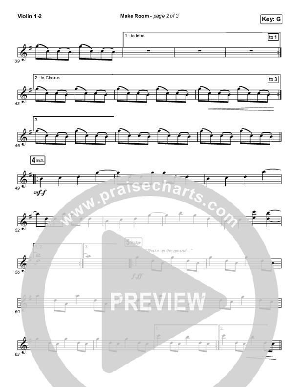 Make Room (Choral Anthem SATB) String Pack (Community Music / Arr. Luke Gambill)