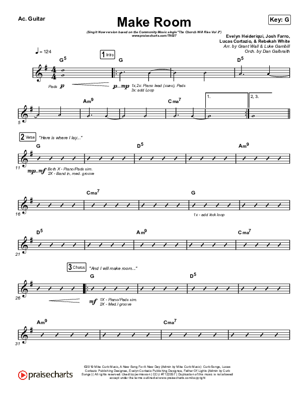 Make Room (Sing It Now SATB) Acoustic Guitar (Community Music / Arr. Luke Gambill)