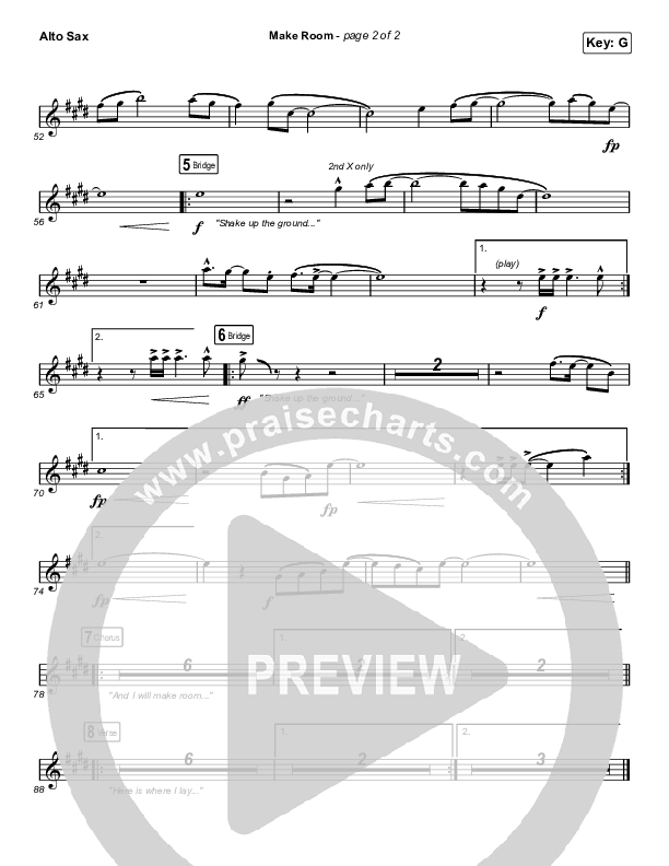 Make Room (Sing It Now SATB) Alto Sax (Community Music / Arr. Luke Gambill)