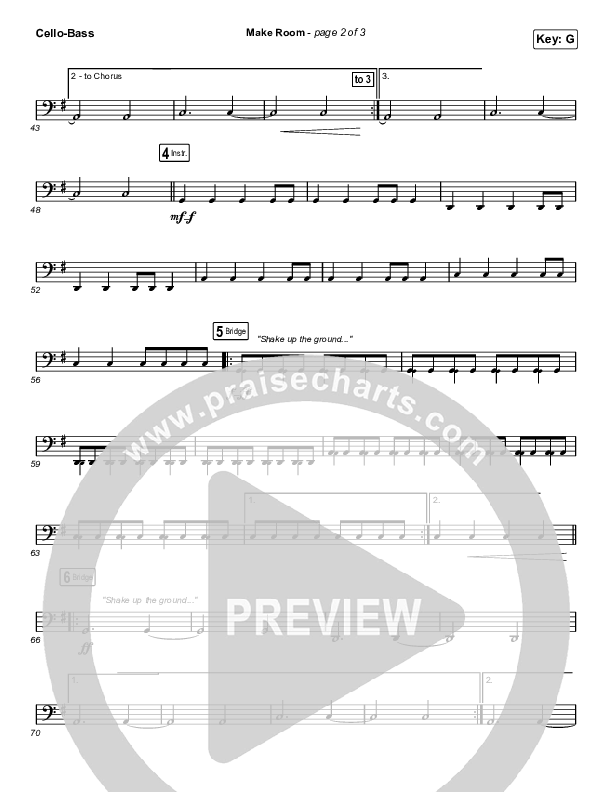 Make Room (Sing It Now SATB) Cello/Bass (Community Music / Arr. Luke Gambill)