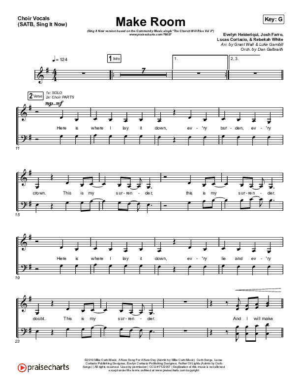 Make Room (Sing It Now SATB) Choir Sheet (SATB) (Community Music / Arr. Luke Gambill)
