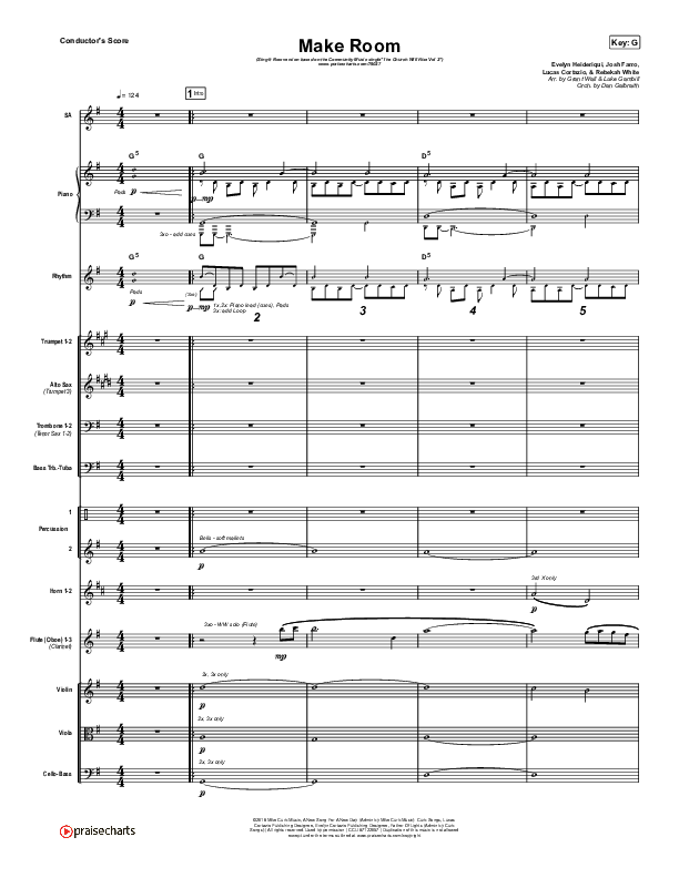 Make Room (Sing It Now SATB) Orchestration (Community Music / Arr. Luke Gambill)