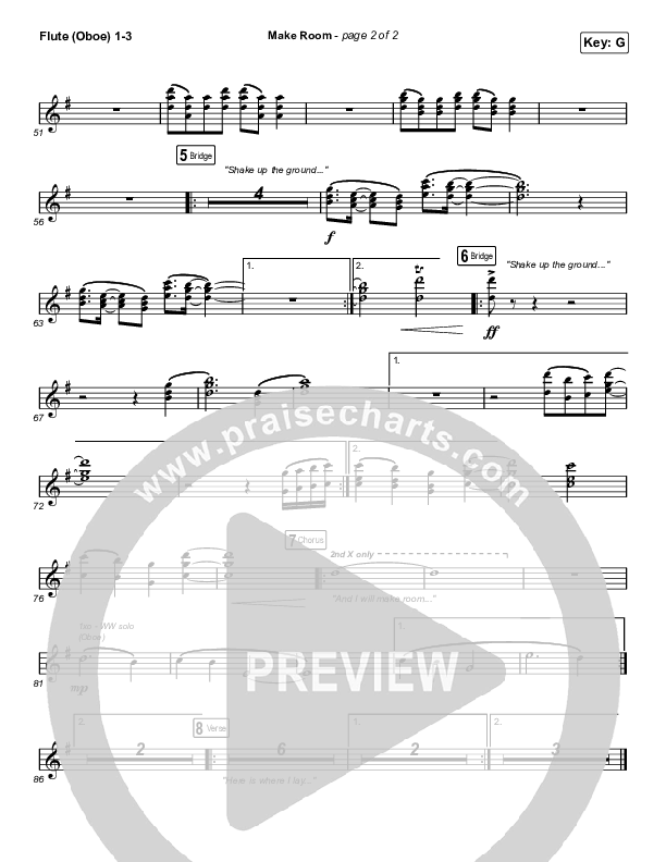 Make Room (Sing It Now SATB) Flute/Oboe 1/2/3 (Community Music / Arr. Luke Gambill)