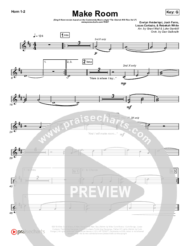 Make Room (Sing It Now SATB) French Horn 1/2 (Community Music / Arr. Luke Gambill)