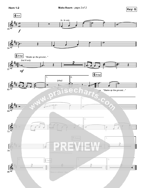 Make Room (Sing It Now SATB) French Horn 1/2 (Community Music / Arr. Luke Gambill)