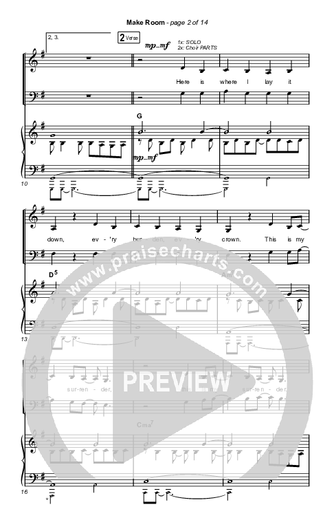 Make Room (Sing It Now SATB) Octavo (SATB & Pno) (Community Music / Arr. Luke Gambill)
