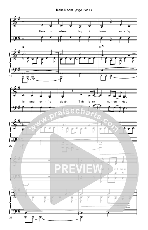 Make Room (Sing It Now SATB) Octavo (SATB & Pno) (Community Music / Arr. Luke Gambill)