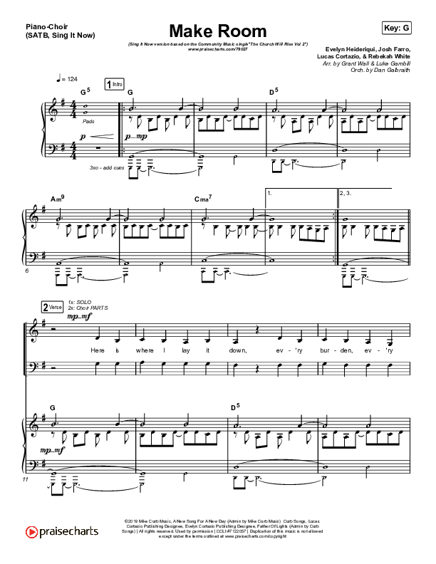 Make Room (Sing It Now SATB) Piano/Choir (SATB) (Community Music / Arr. Luke Gambill)