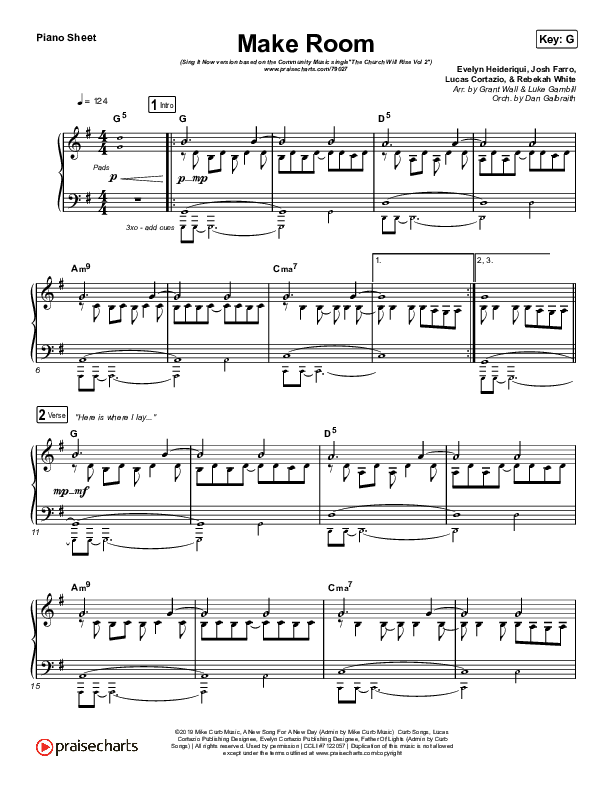 Make Room (Sing It Now SATB) Piano Sheet (Community Music / Arr. Luke Gambill)