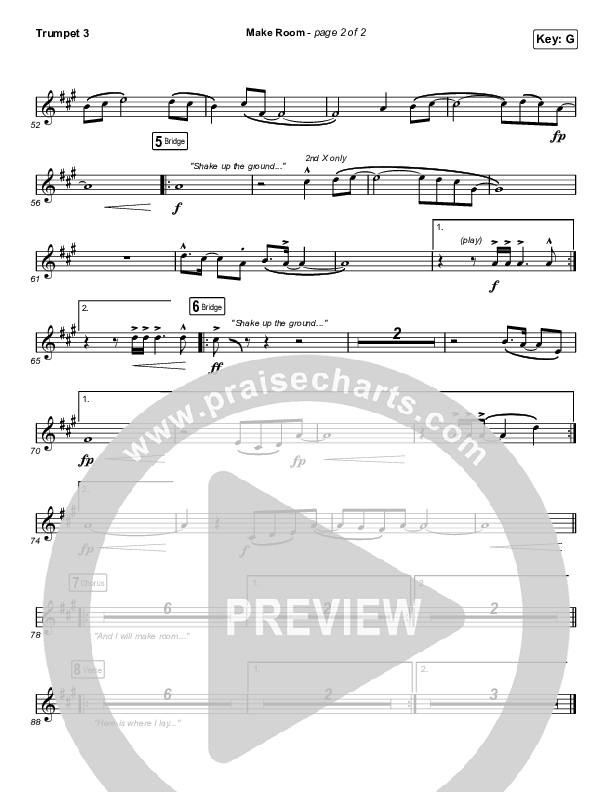 Make Room (Sing It Now SATB) Trumpet 3 (Community Music / Arr. Luke Gambill)
