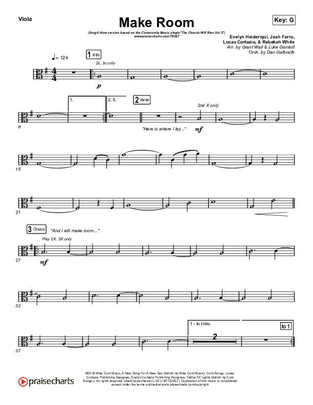 Make Room (Sing It Now SATB) Viola (Community Music / Arr. Luke Gambill)