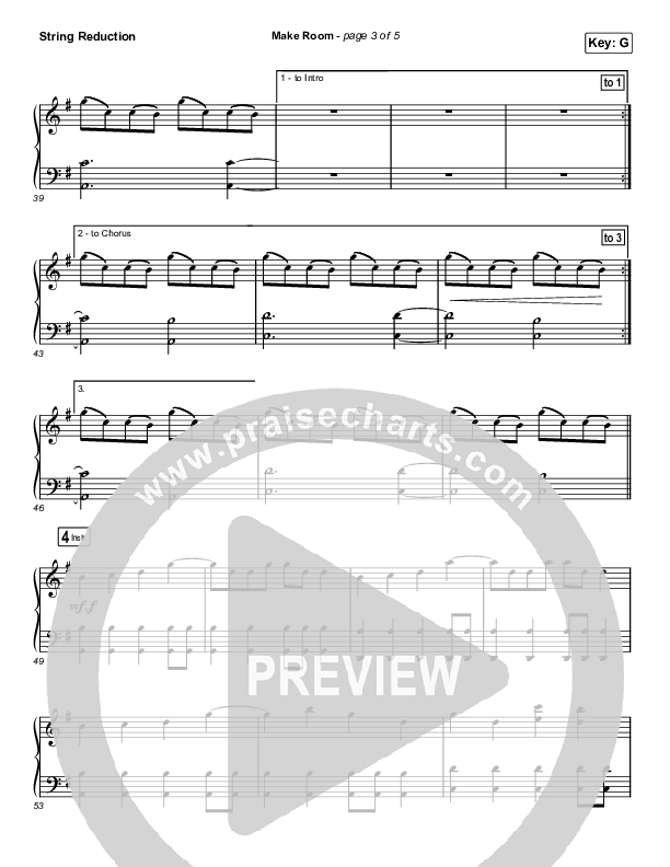 Make Room (Unison/2-Part Choir) String Reduction (Community Music / Arr. Luke Gambill)