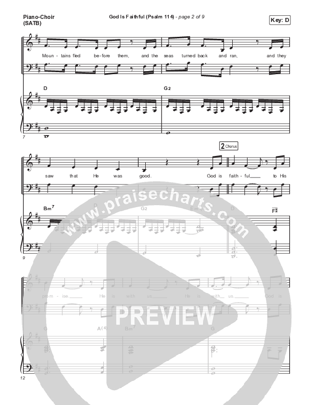 God Is Faithful (Psalm 114) Piano/Vocal (SATB) (Sovereign Grace)