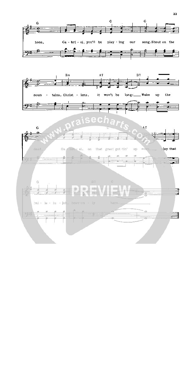 Hallelujah Heavenly Horn Lead Sheet (The Cumberland Boys)