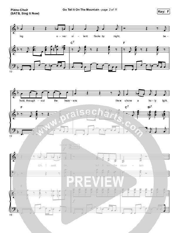 Go Tell It On The Mountain (Sing It Now SATB) Piano/Choir (SATB) (Zach Williams)