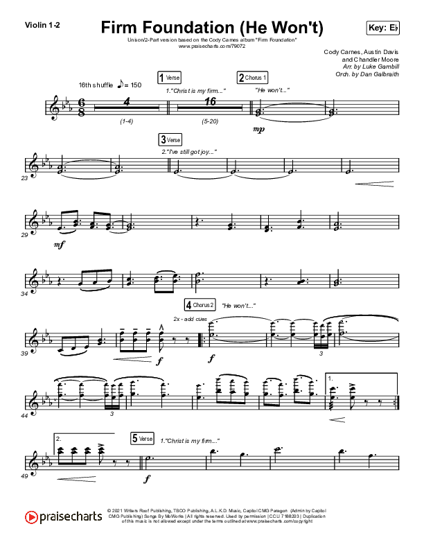 Firm Foundation He Won t Unison 2 Part Choir Violin Sheet Music PDF firm-foundation-he-won-t-unison-2-part-choir-violin-sheet-music-pdf