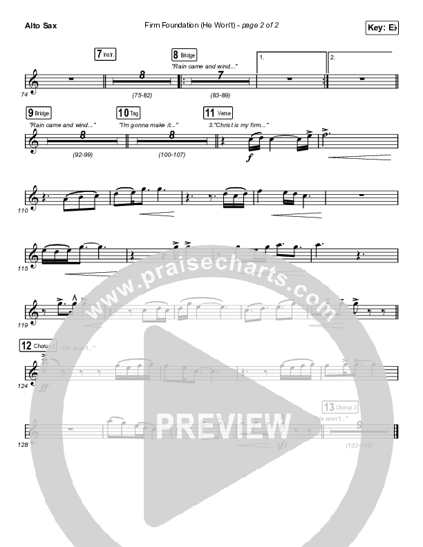 Firm Foundation (He Won't) (Sing It Now SATB) Alto Sax (Cody Carnes / Arr. Luke Gambill)