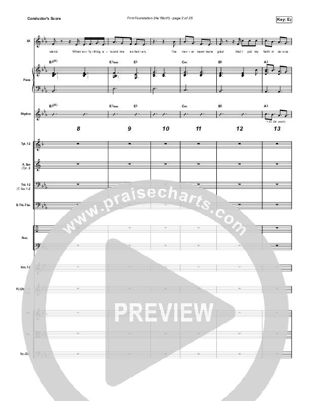 Firm Foundation (He Won't) (Worship Choir SAB) Conductor's Score (Cody Carnes / Arr. Luke Gambill)
