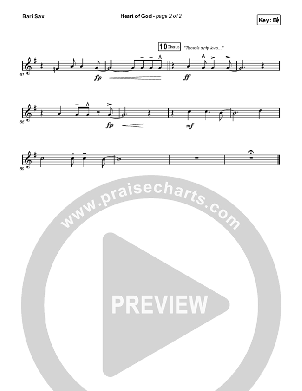 Heart Of God Bari Sax (Zach Williams)