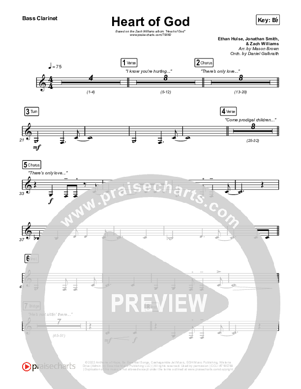 Heart Of God Bass Clarinet (Zach Williams)