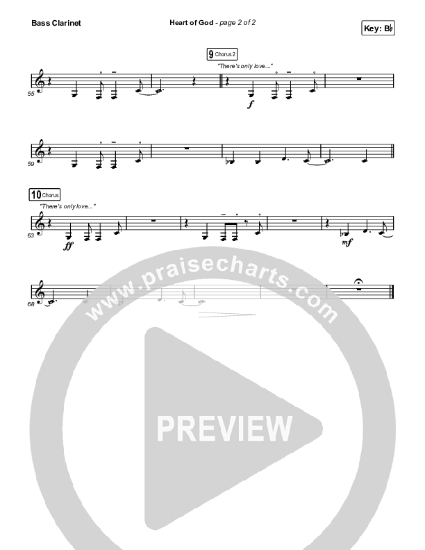 Heart Of God Bass Clarinet (Zach Williams)