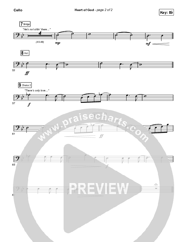 Heart Of God Cello (Zach Williams)