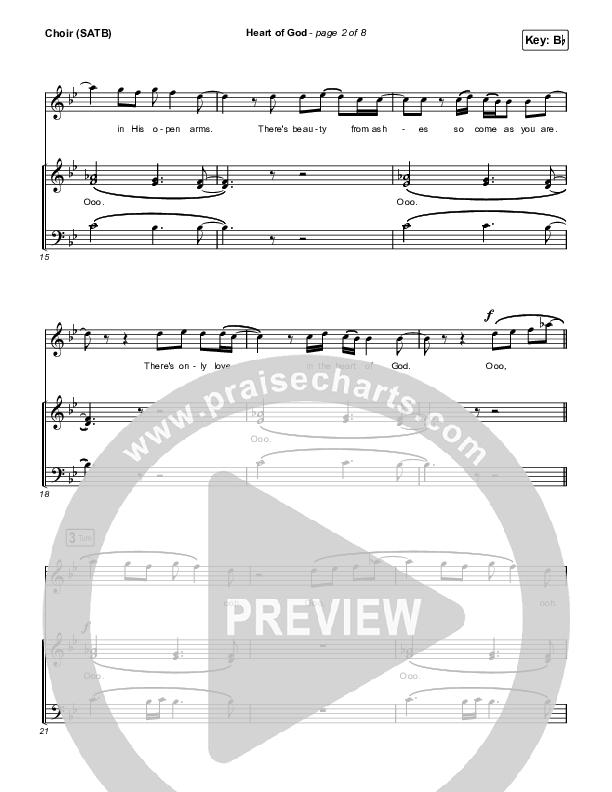 Heart Of God Choir Sheet (SATB) (Zach Williams)