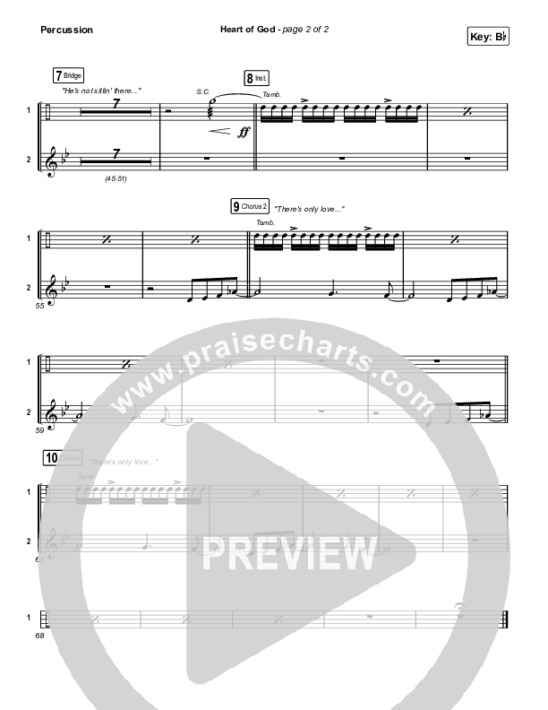 Heart Of God Percussion (Zach Williams)