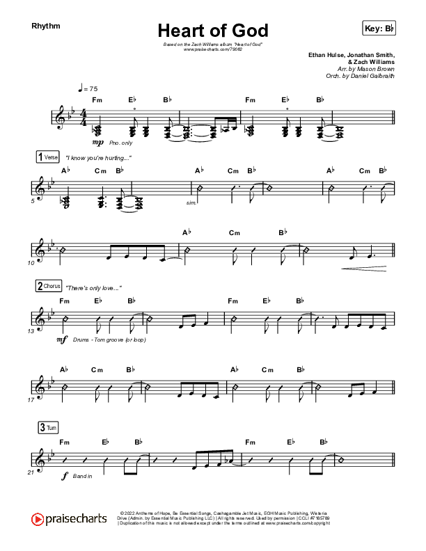 Heart Of God Rhythm Pack (Zach Williams)