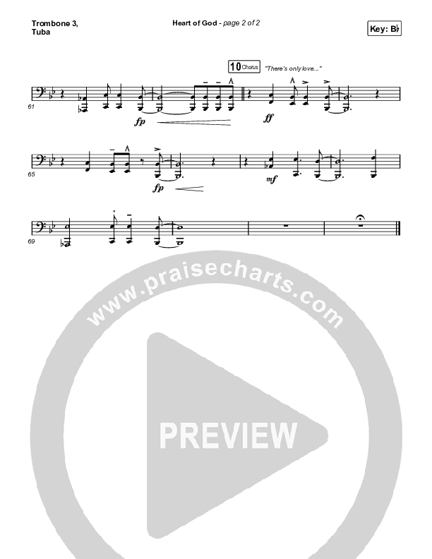 Heart Of God Trombone 3/Tuba (Zach Williams)