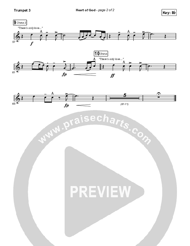 Heart Of God Trumpet 3 (Zach Williams)