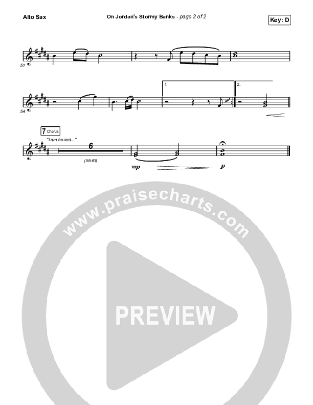 On Jordan's Stormy Banks Alto Sax (Keith & Kristyn Getty)