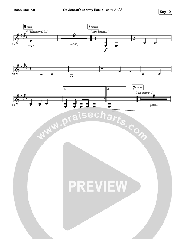 On Jordan's Stormy Banks Bass Clarinet (Keith & Kristyn Getty)