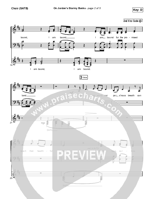 On Jordan's Stormy Banks Choir Sheet (SATB) (Keith & Kristyn Getty)