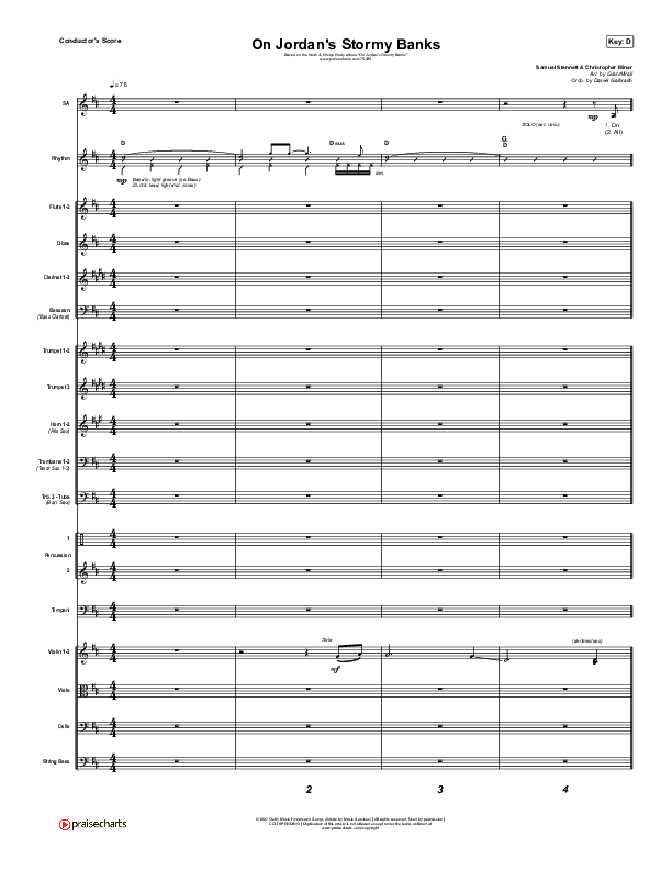 On Jordan's Stormy Banks Conductor's Score (Keith & Kristyn Getty)