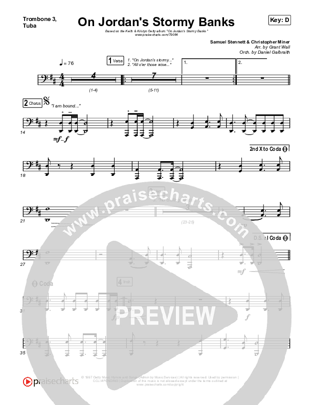 On Jordan's Stormy Banks Trombone 3/Tuba (Keith & Kristyn Getty)