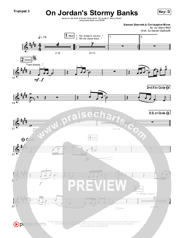 On Jordan's Stormy Banks Trumpet 3 (Keith & Kristyn Getty)