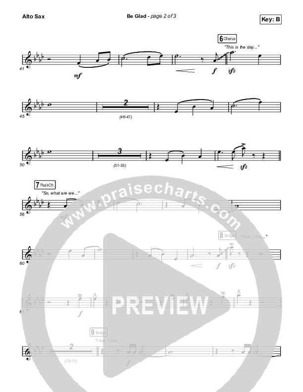 Be Glad Alto Sax (Cody Carnes)