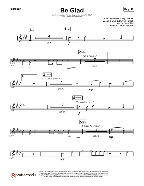 Be Glad Bari Sax (Cody Carnes)