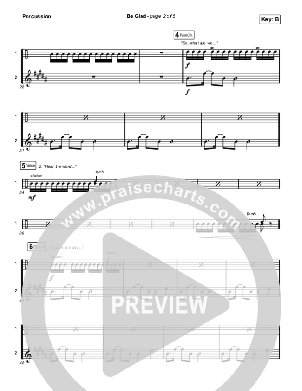 Be Glad Percussion (Cody Carnes)